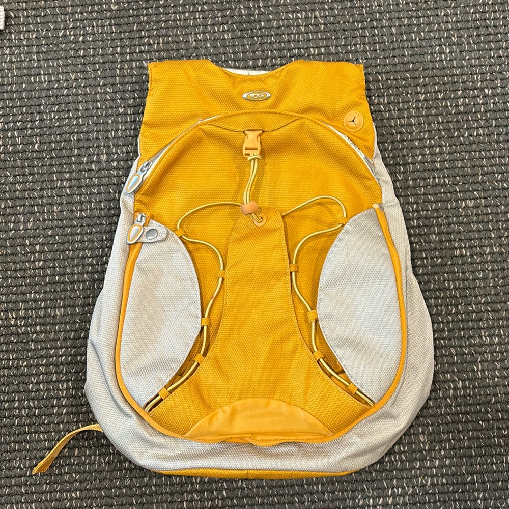 Tumi yellow backpack